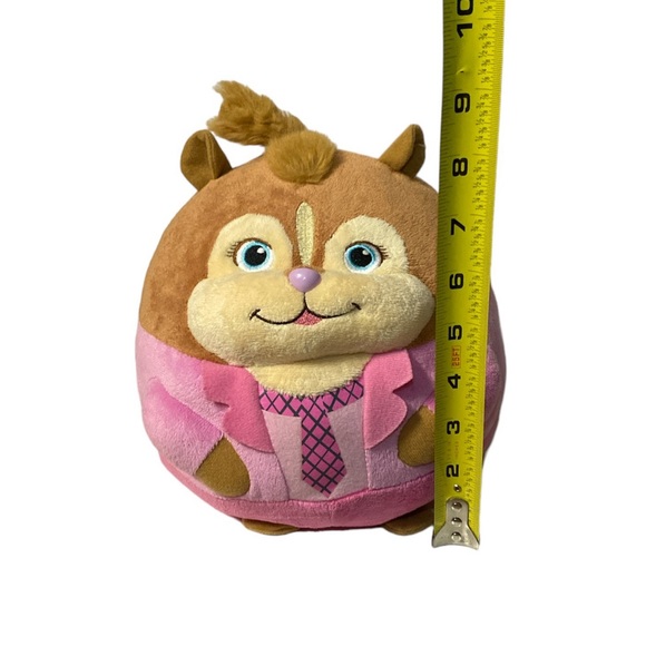 Ty Beanie Ballz Alvin And the Chipmunks Brittany Plush 9 inch Pink Round Toy - Picture 4 of 12